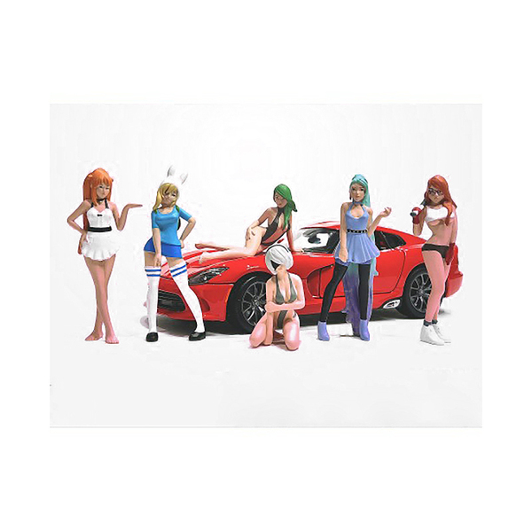 American Diorama Cosplay Girls 6-Figure Set - 1/18 Scale