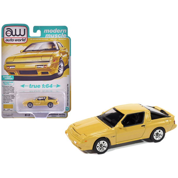 Autoworld 1988 Chrysler Conquest TSi 1/64 Scale Diecast - San Marino Yellow