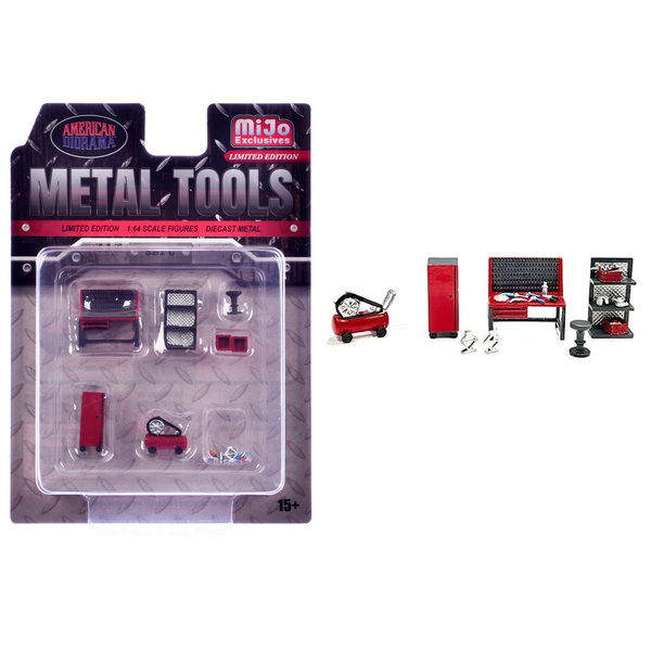 American Diorama 1/64 Metal Tools Set C - 7 Piece