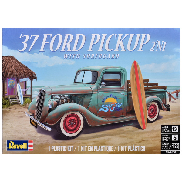 Revell 1937 Ford Pickup & Surfboard 1/25 Scale Model Kit