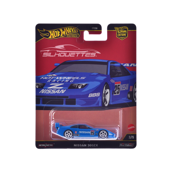 Hot Wheels Nissan 300ZX #25 Racing Blue Silhouettes Diecast Car
