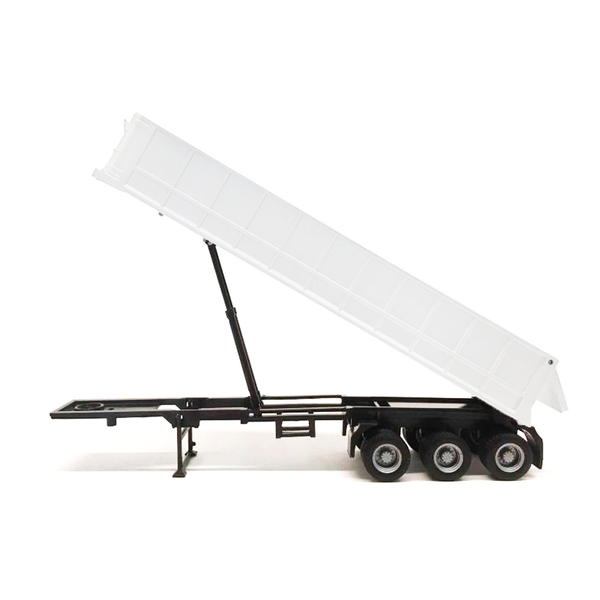 Promotex HO Scale 3-Axle Dump Trailer - White