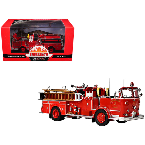 Iconic Replicas 1965 Crown Firecoach - LA County FD HO Scale