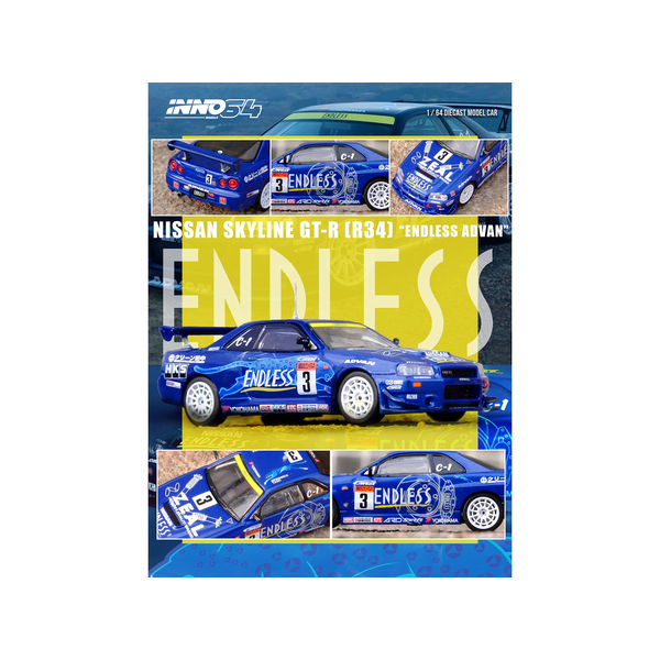 Inno Models 1/64 Nissan Skyline GT-R R34 Endless Advan Diecast