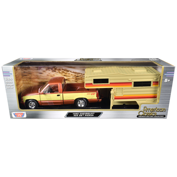 Motormax 1/24 Copper 1992 Chevy 454 SS Pickup with Camper