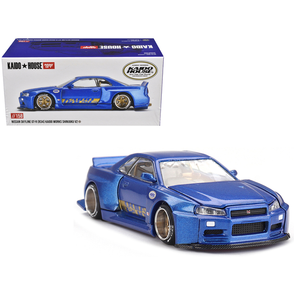 Mini GT 'SHINJUKU V2' Skyline GT-R RHD 1/64 Blue