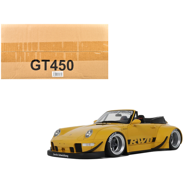 GT Spirit 1/18 Yellow Black Stripes 2023 Porsche 911 RWB Body Kit
