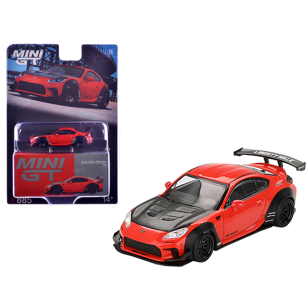 Mini GT Toyota GR86 "LB-Nation" Red 2.5-inch Diecast