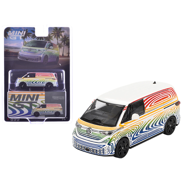 Mini GT VW ID. Buzz Van "Rainbow" Prototype 2.875-inch Diecast