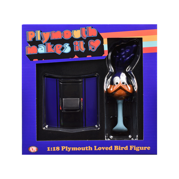 Acme Plymouth Loved Bird Figure, Plum Crazy Hood Stand