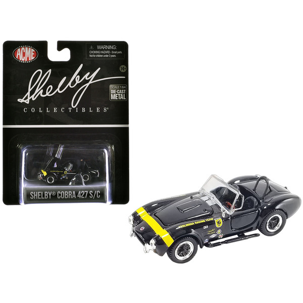 Acme Shelby Cobra 427 S/C Black Yellow Stripe 1/64 Diecast