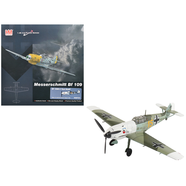 Hobby Master Bf 109E-3 1/48 Yellow 15 JG 52 France
