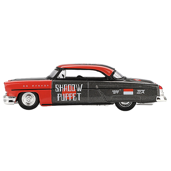 Mini GT 1954 Lincoln Capri Red/Gray Diecast 1/64 Model
