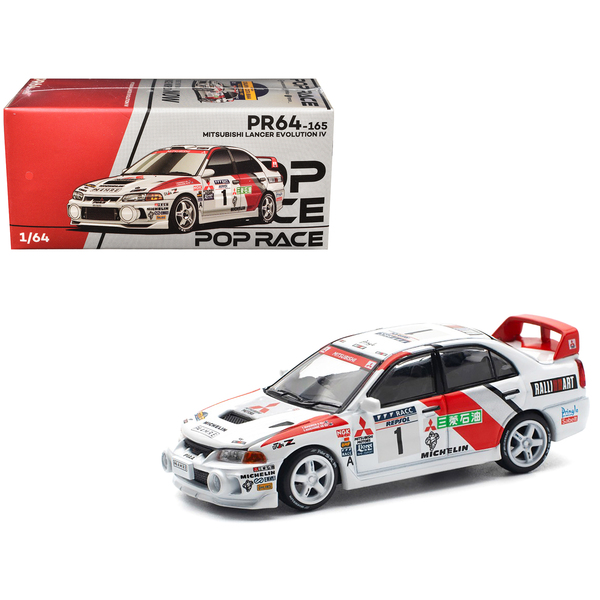 Pop Race Mitsubishi Lancer Evo IV Tommi Makinen 1/64 Diecast