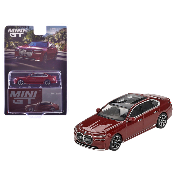 Mini GT BMW i7 xDrive60 Aventurin Red 1/64 Model