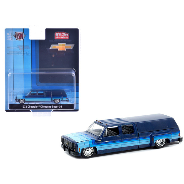 M2 Machines 1973 Chevy Cheyenne Blue Pickup Truck