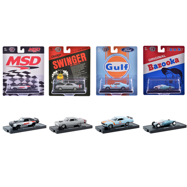 M2 Machines "Auto-Drivers" Set of 4 Diecast Cars