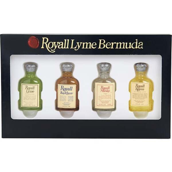 Royall Lyme Bermuda Heritage Collection Miniatures: Lyme, Muske, Bayrhum '57, Spyce - 0.29 oz Each