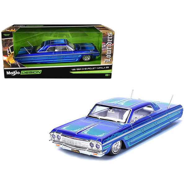 Maisto 1964 Chevrolet Impala SS Lowrider Candy Blue 1/26 Diecast