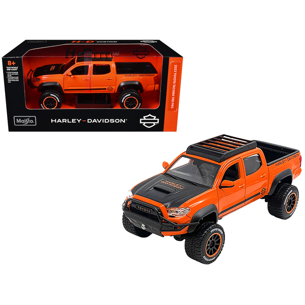 Maisto 1/24 Toyota Tacoma TRD Pro "Harley Davidson" Orange Truck Model