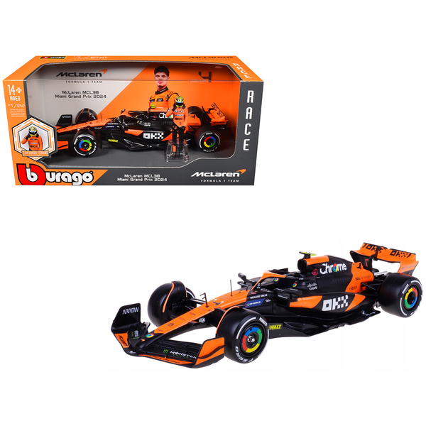Bburago McLaren MCL38 #4 Lando Norris Winner 1/24 Diecast