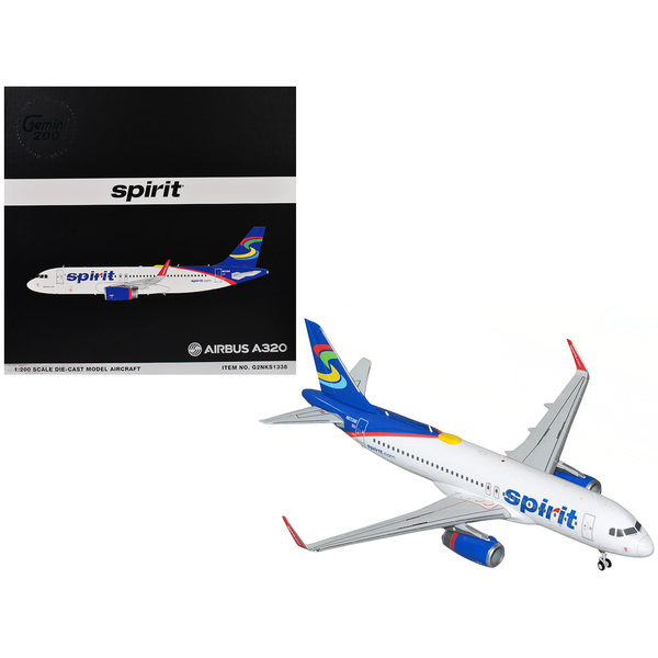 GeminiJets Spirit Airlines Airbus A320 - 7.25" Model
