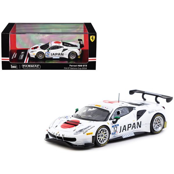 Tarmac Works Ferrari 488 GT3 #12 Team Japan 1/64 Diecast