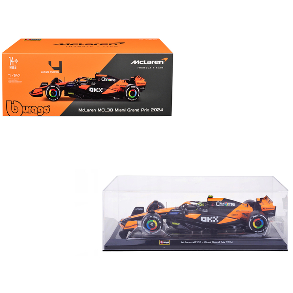 Bburago McLaren MCL38 Lando Norris 1/24 Diecast Model Car