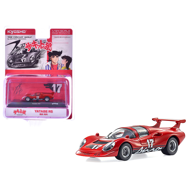 Kyosho Yatabe RS #17 Red 'Circuit Wolf' Manga 1/64 Diecast Car