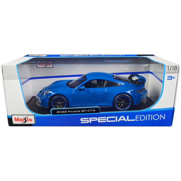 Maisto Porsche 911 GT3 Blue 1/18 Scale Diecast Model