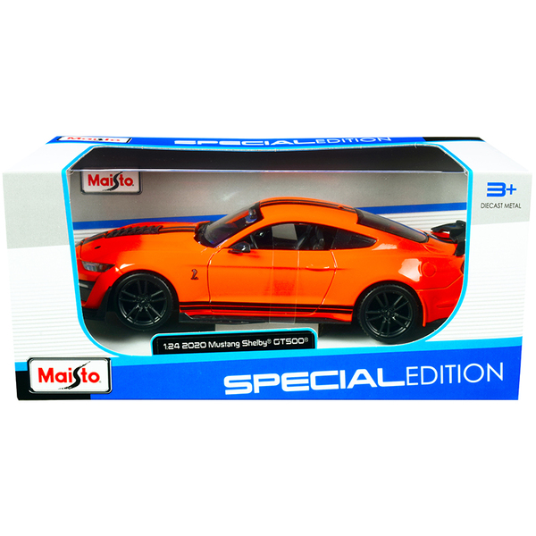 Maisto 1/24 Shelby GT500 Bright Orange Black Stripes Diecast