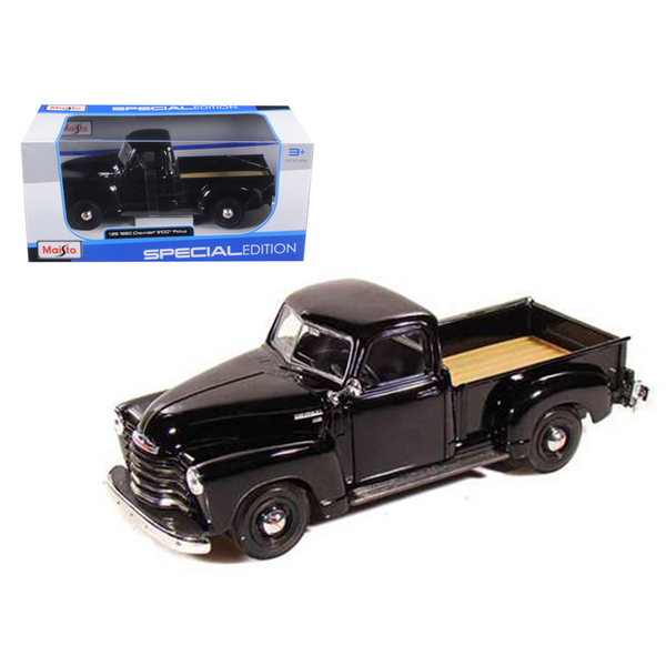 Maisto 1/25 1950 Chevrolet 3100 Pickup Truck Black Diecast