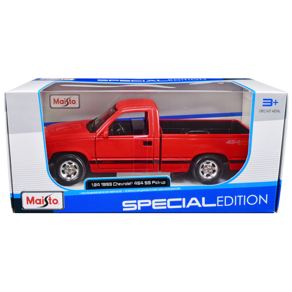 Maisto 1/24 1993 Chevrolet 454 SS Pickup Truck Red