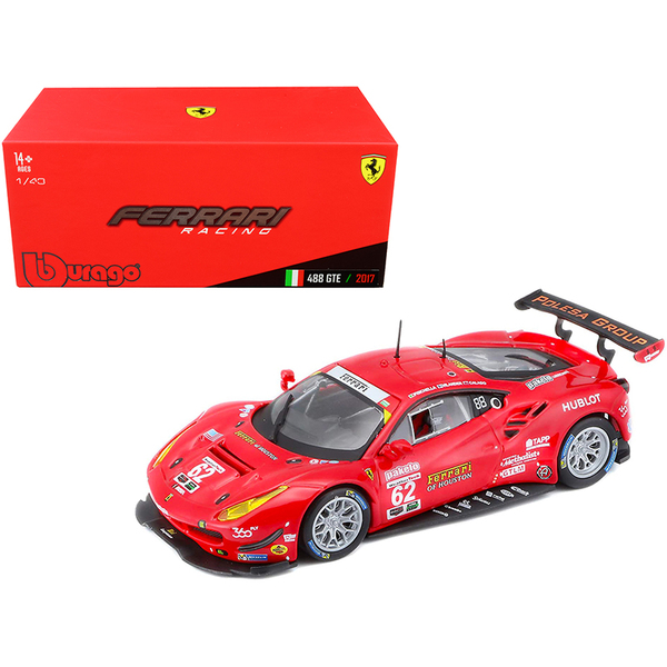Bburago Ferrari 488 GTE #62 Daytona 1/43 Diecast Model