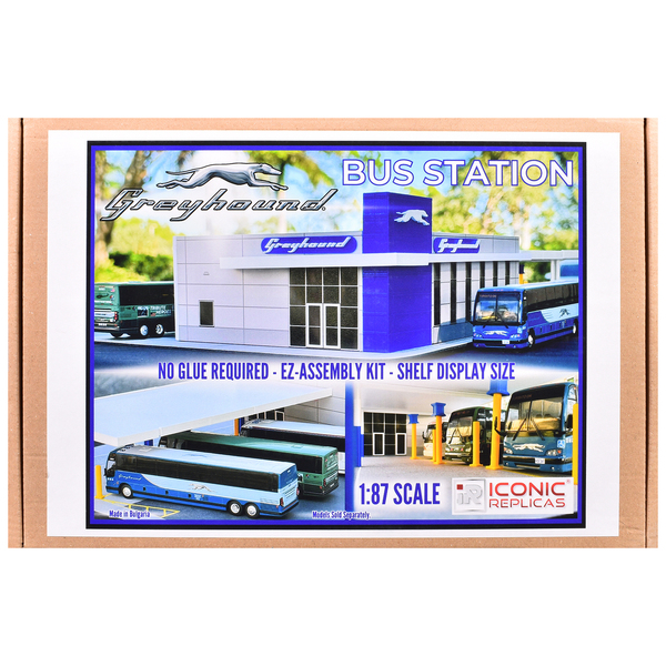 Iconic Replicas Greyhound Station HO Scale Diorama Kit