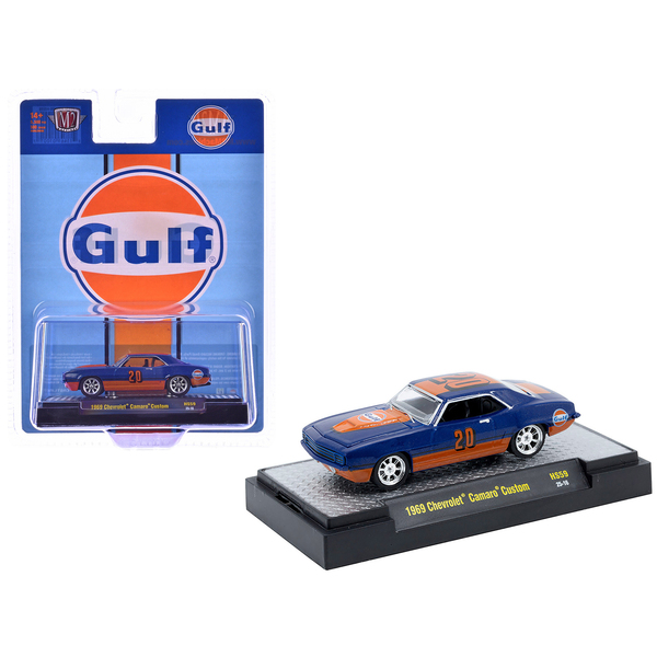 M2 Machines 1969 Camaro "Gulf Oil" Dark Blue 1/64 Scale