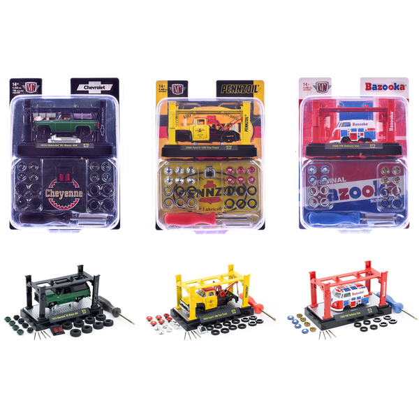 M2 Machines Model Kit 3 Car Set Release 79 1/64 Scale