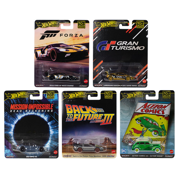Hot Wheels Pop Culture Premium Cars - Iconic Favorites Set