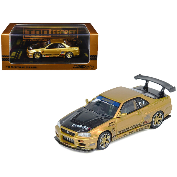 Inno Models Nissan Skyline GT-R R34 "Top Secret" Gold 1/64