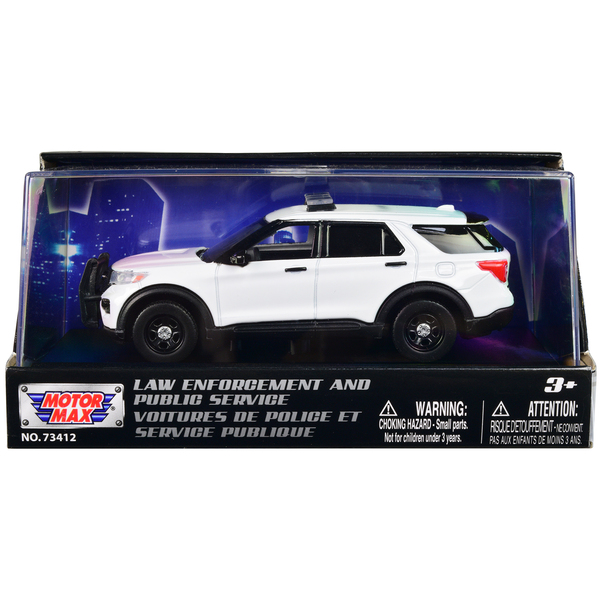 Motormax 2022 Ford Police Interceptor Utility White 4.5in