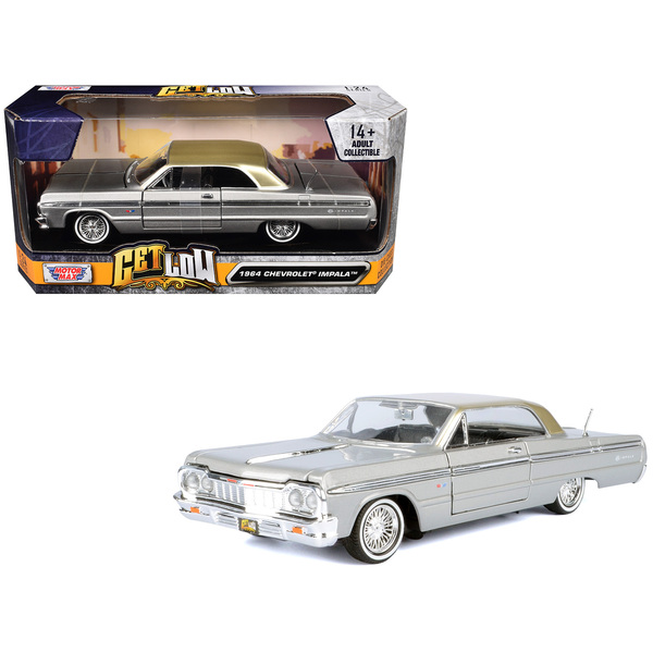 Motormax 1964 Chevy Impala Lowrider 1/24 Silver/Gold