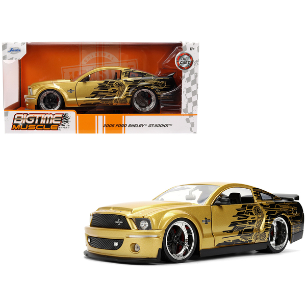 Jada 1/24 2008 Shelby Mustang GT-500KR Gold/Black Diecast