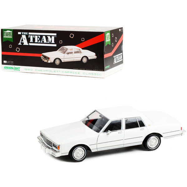 Greenlight 1980 Chevrolet Caprice Classic White "The A-Team" 1/18