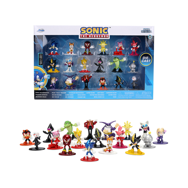 Jada Sonic The Hedgehog Nano Metalfigs Diecast Figure Set (18 pcs)