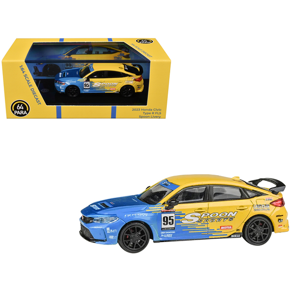 Paragon 2023 Honda Civic Type R Spoon Blue/Yellow 1/64