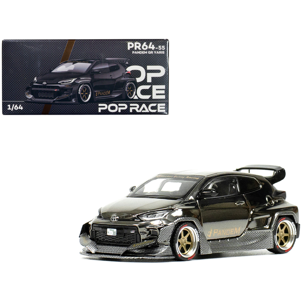 Pop Race Toyota GR Yaris Dark Chrome 1/64