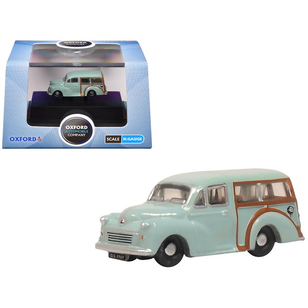 Oxford Diecast Morris Minor Traveller Smoke Gray N Scale Model