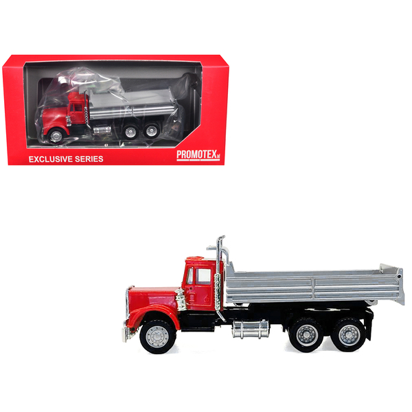 Promotex Peterbilt Dump Truck Red Cab 1/87 HO Scale