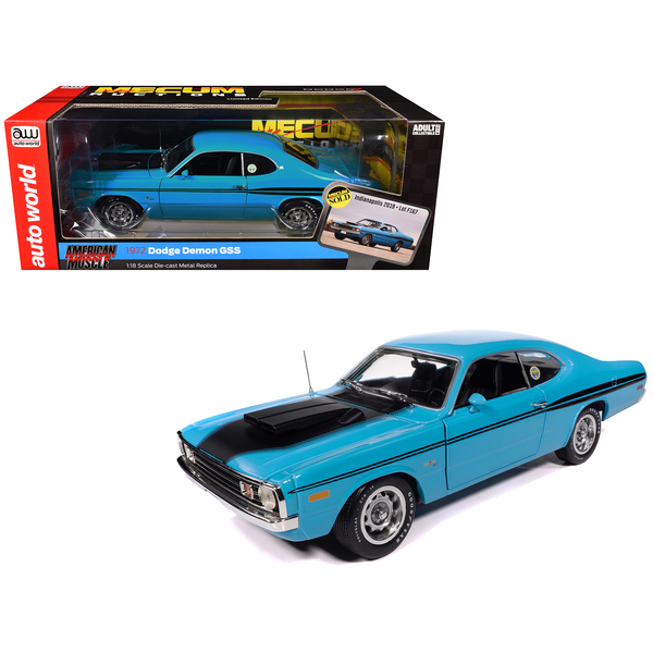 Auto World 1972 Dodge Demon GSS Petty Blue 1/18 Diecast