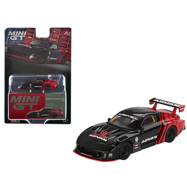 Mini GT Mazda RX-7 Advan Black/Red 1/64 Diecast